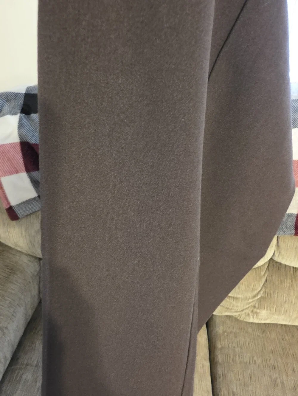 Womens Alfred Dunner Half Elastic Waist,2 Side pockets, Straight Leg, Brown
